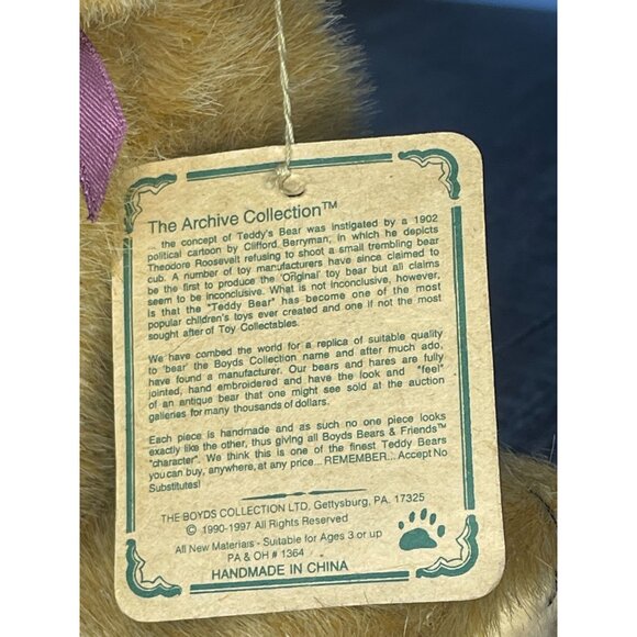 Vintage THE BOYDS COLLECTION ARCHIVE SERIES Heath II #1364 15” jointed 1990 - Picture 8 of 8